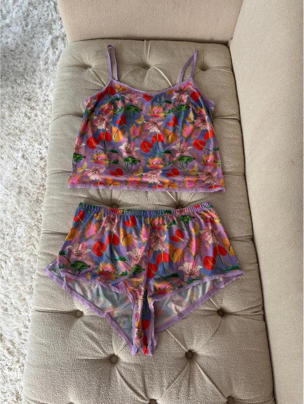 Savage X Fenty Luxe Floral PJ Set – Size 3X, New With Tags